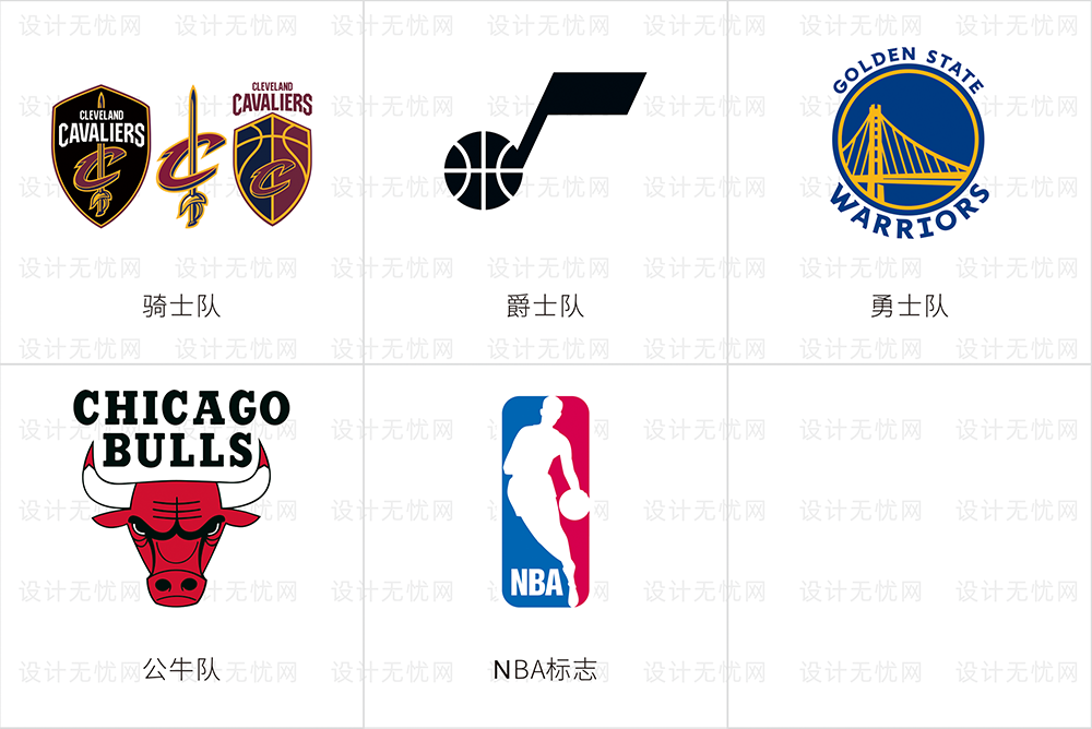 30支NBA篮球队logo队徽矢量素材大合集