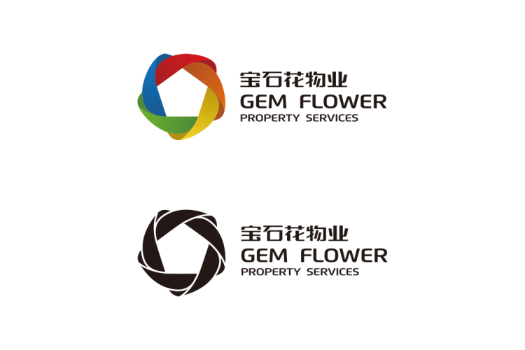 宝石花物业logo矢量标志素材