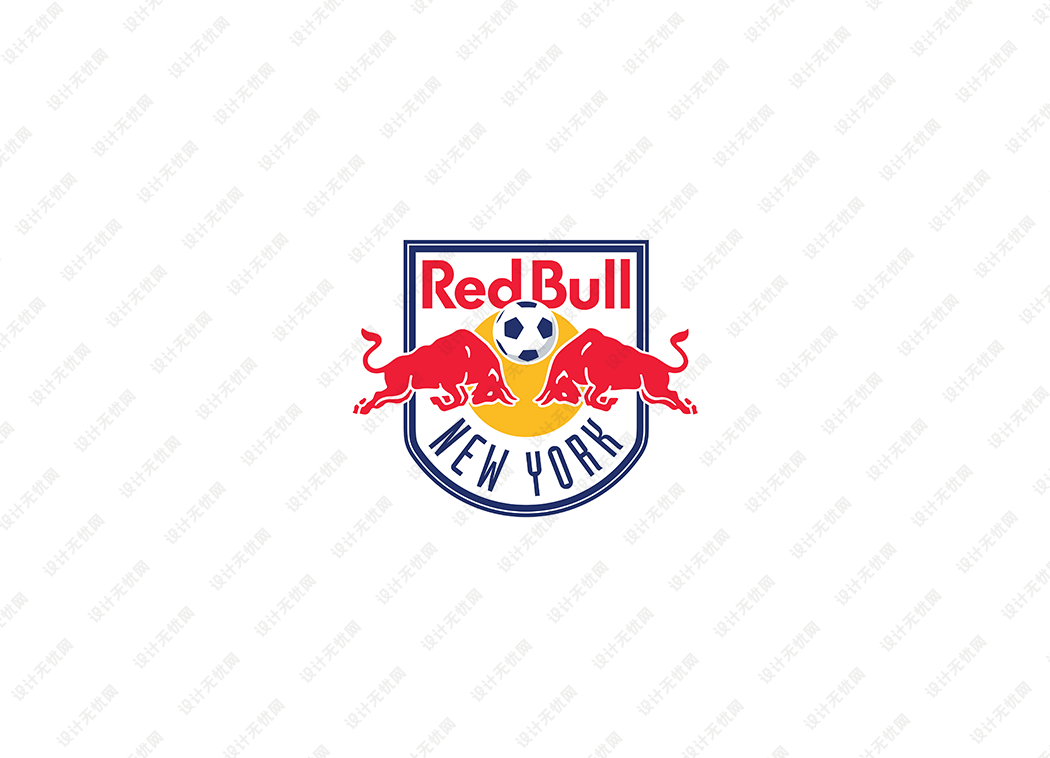 美职联: 纽约红牛队徽logo矢量素材