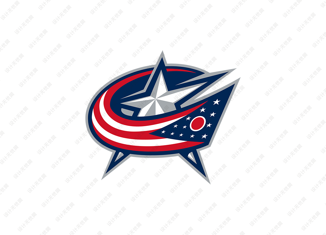 NHL: 哥伦布蓝衣队徽logo矢量素材