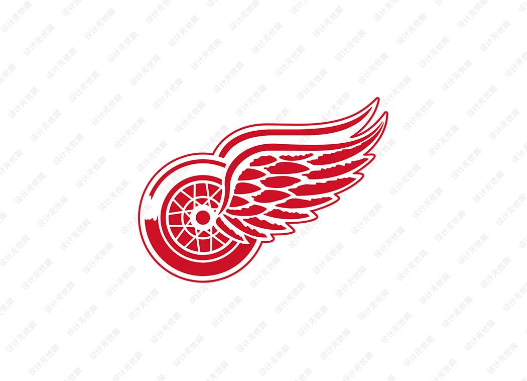 NHL: 底特律红翼队徽logo矢量素材