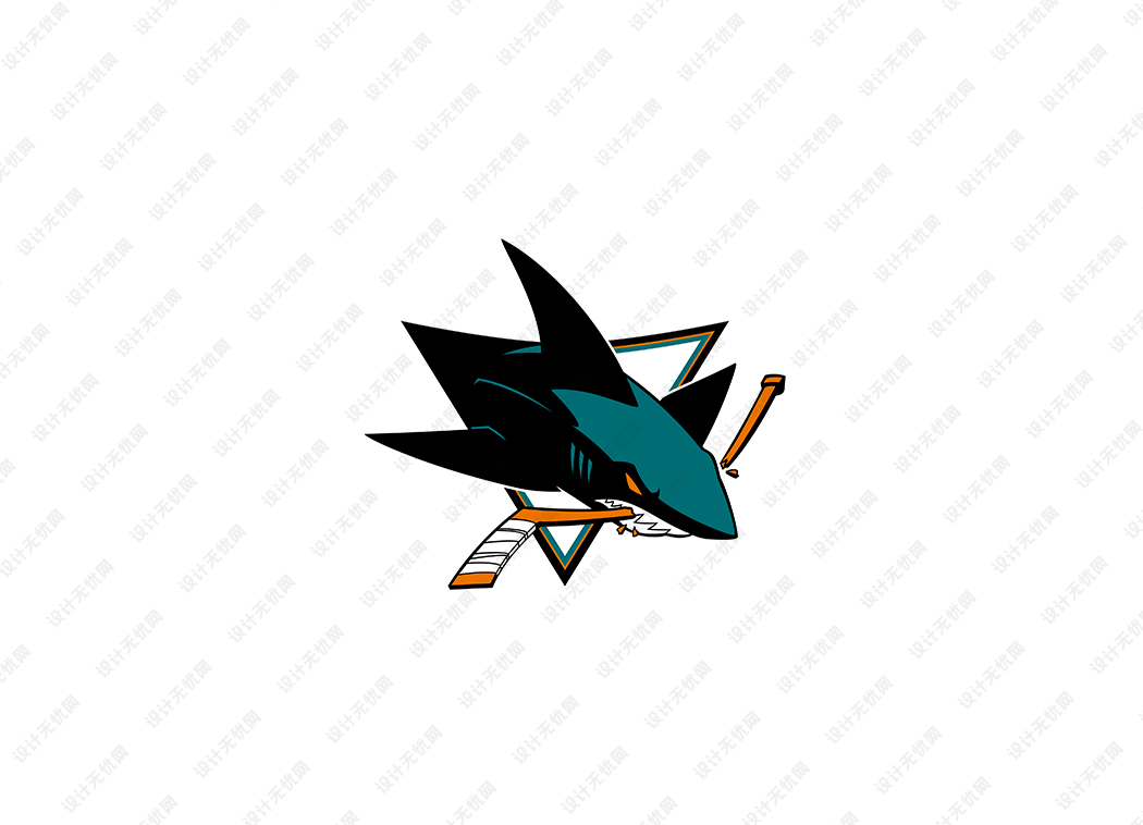 NHL: 圣何塞鲨鱼队徽logo矢量素材