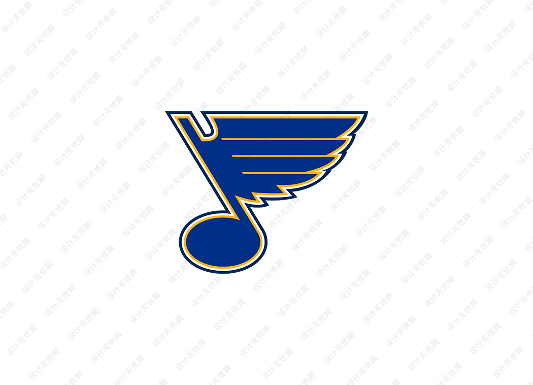 NHL: 圣路易斯蓝调队徽logo矢量素材