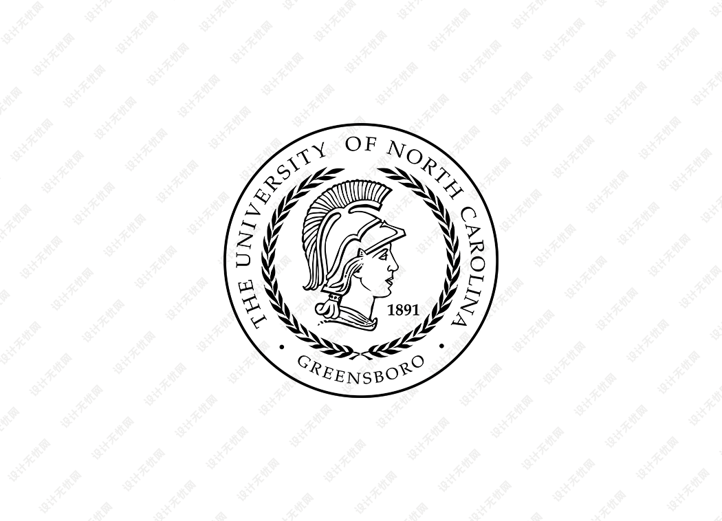 北卡罗来纳大学格林斯伯勒分校校徽logo矢量标志素材