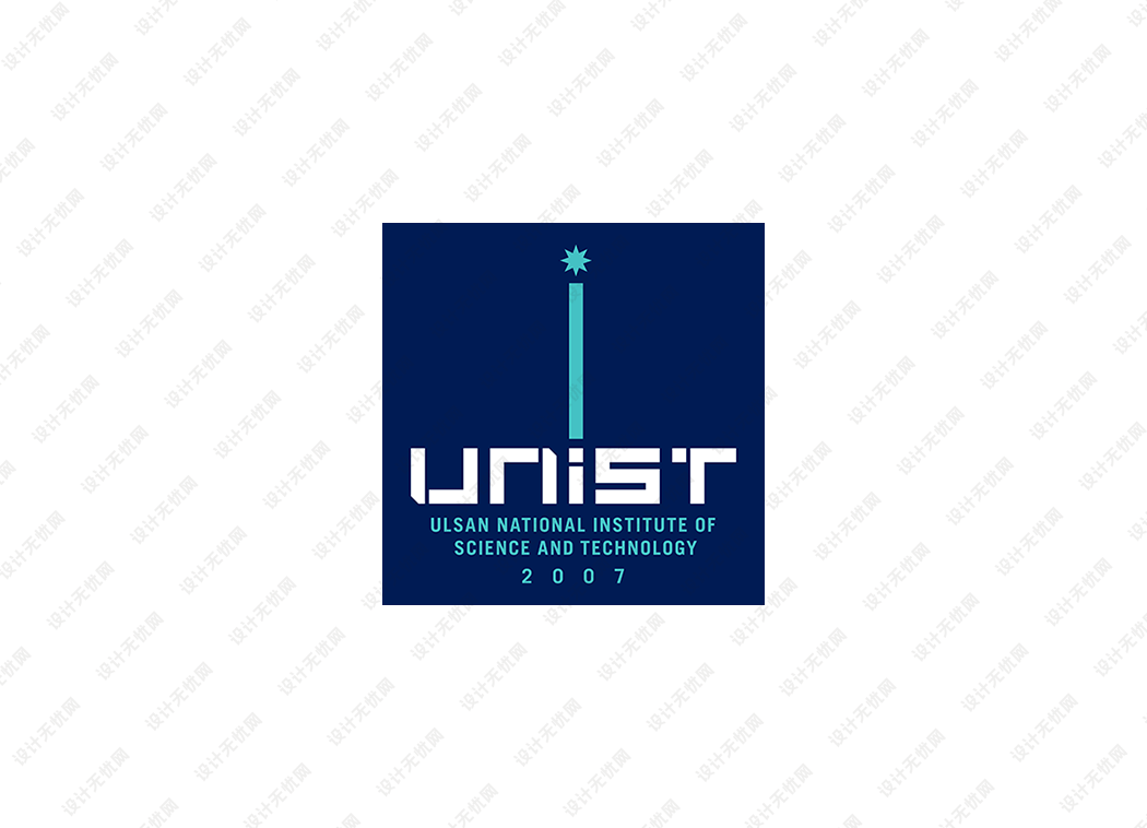 韩国蔚山科学技术院校徽logo矢量标志素材