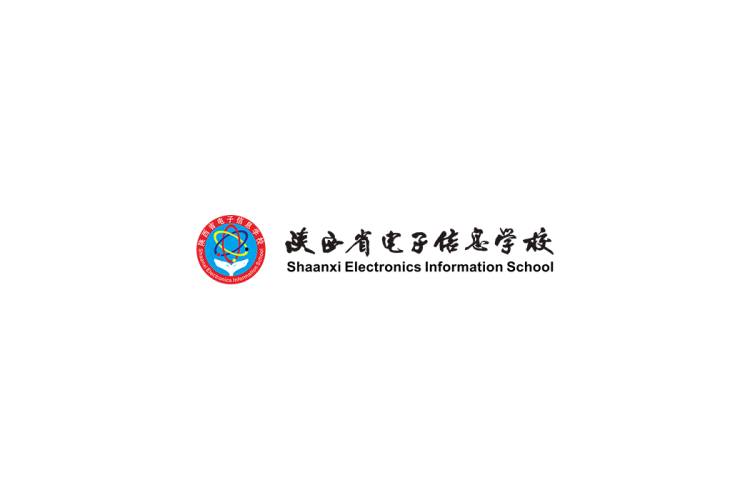 陕西省电子信息学校校徽logo矢量标志素材