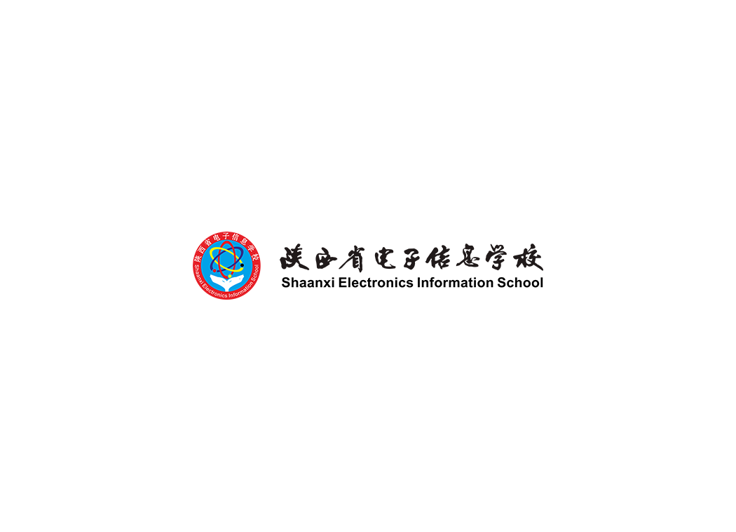 陕西省电子信息学校校徽logo矢量标志素材