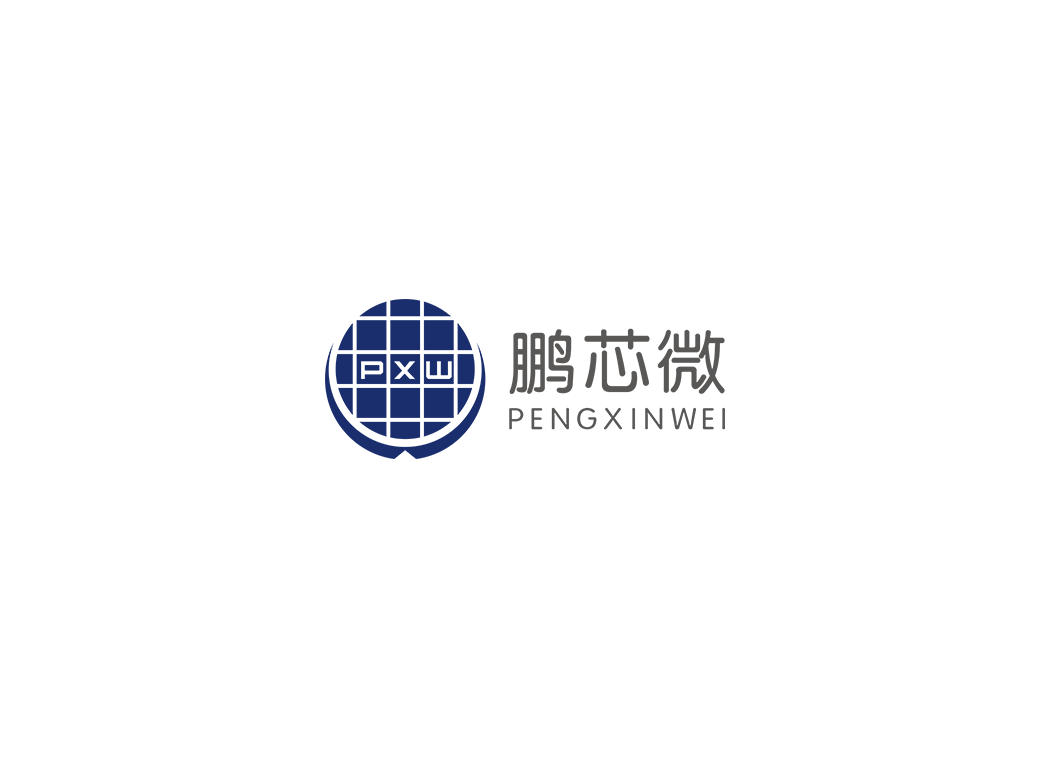 鹏芯微集成电路logo矢量标志素材