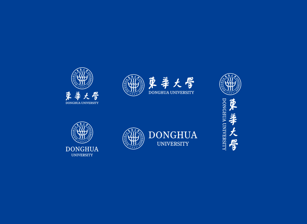 东华大学校徽logo免抠PNG(白色版和彩色版)ai,SVG矢量素材